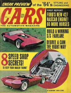 CARS 1963 OCT - NEW 427 NASCAR ENGINE, CAMSHAFTS PT 3, SCORPION, SUPER HAWK